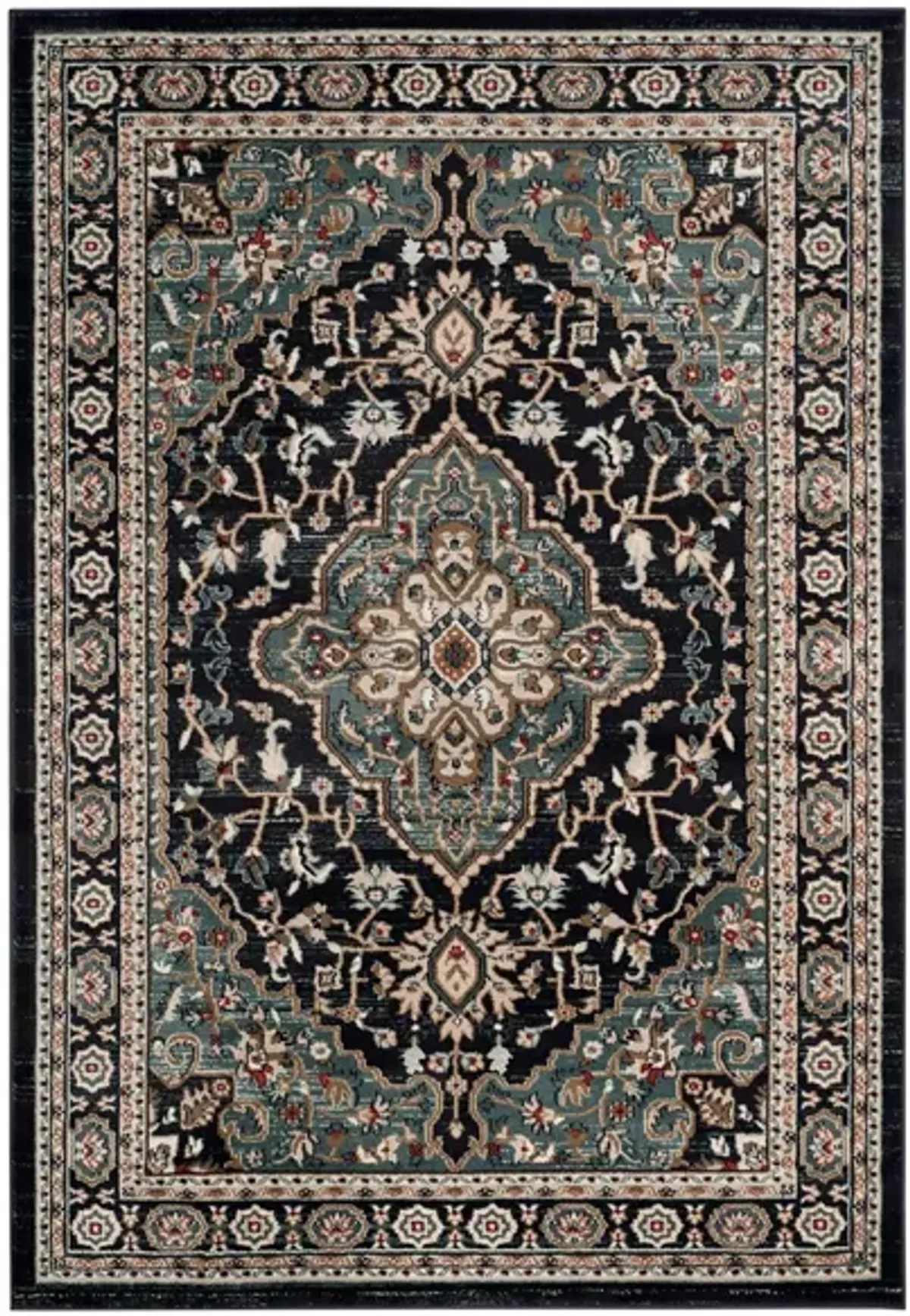 Mortimer Area Rug in Anthracite / Teal by Safavieh