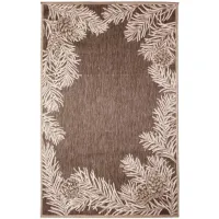 Liora Manne Malibu Pine Border Indoor/Outdoor Area Rug in Neutral by Trans-Ocean Import Co Inc