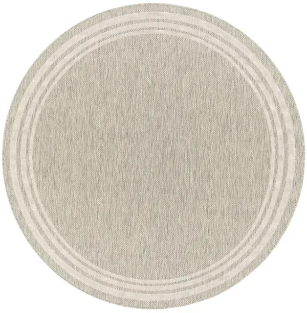 Eagean Bordered Indoor/Outdoor Area Rug Round