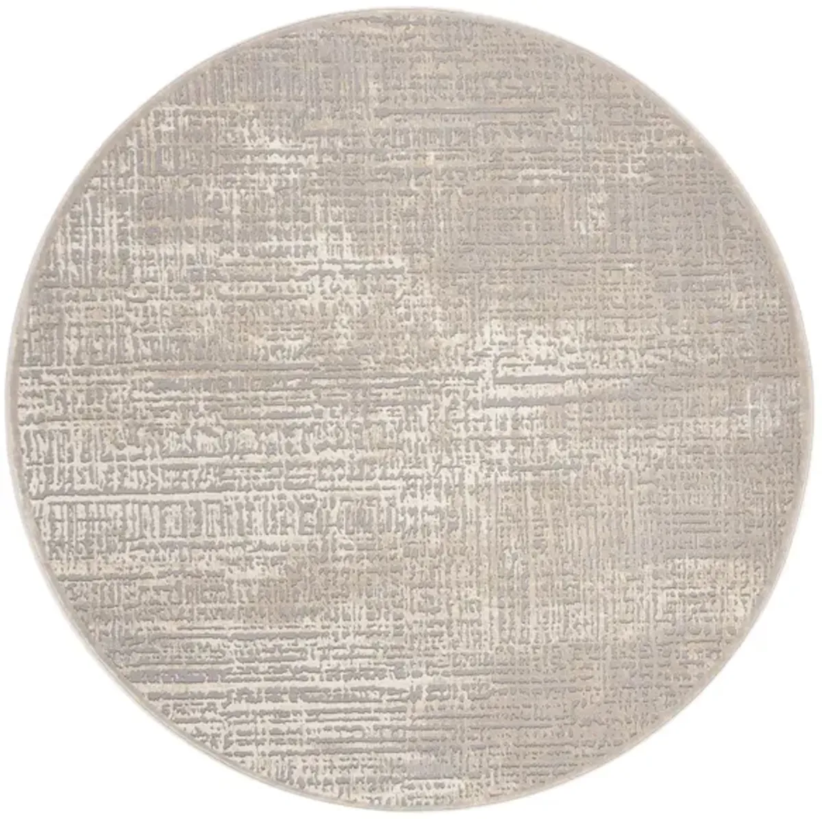 Bernard Round Area Rug in Ivory; Gray by Safavieh