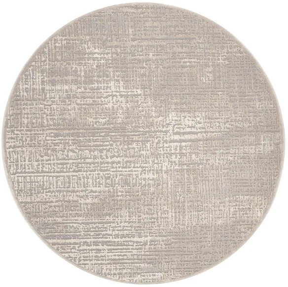 Bernard Round Area Rug in Ivory; Gray by Safavieh