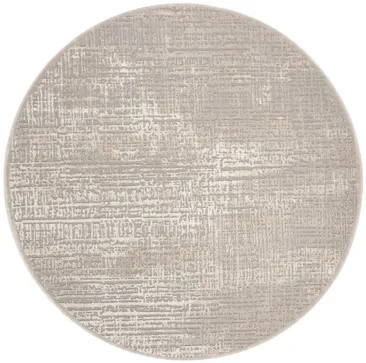 Bernard Round Area Rug in Ivory; Gray by Safavieh