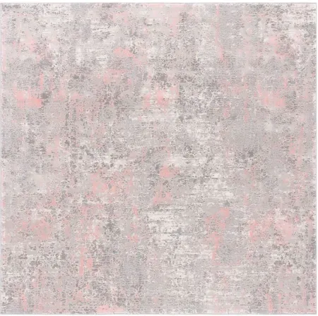 Thompson Square Area Rug in Gray; Pink by Safavieh