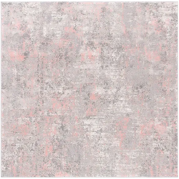 Thompson Square Area Rug in Gray; Pink by Safavieh