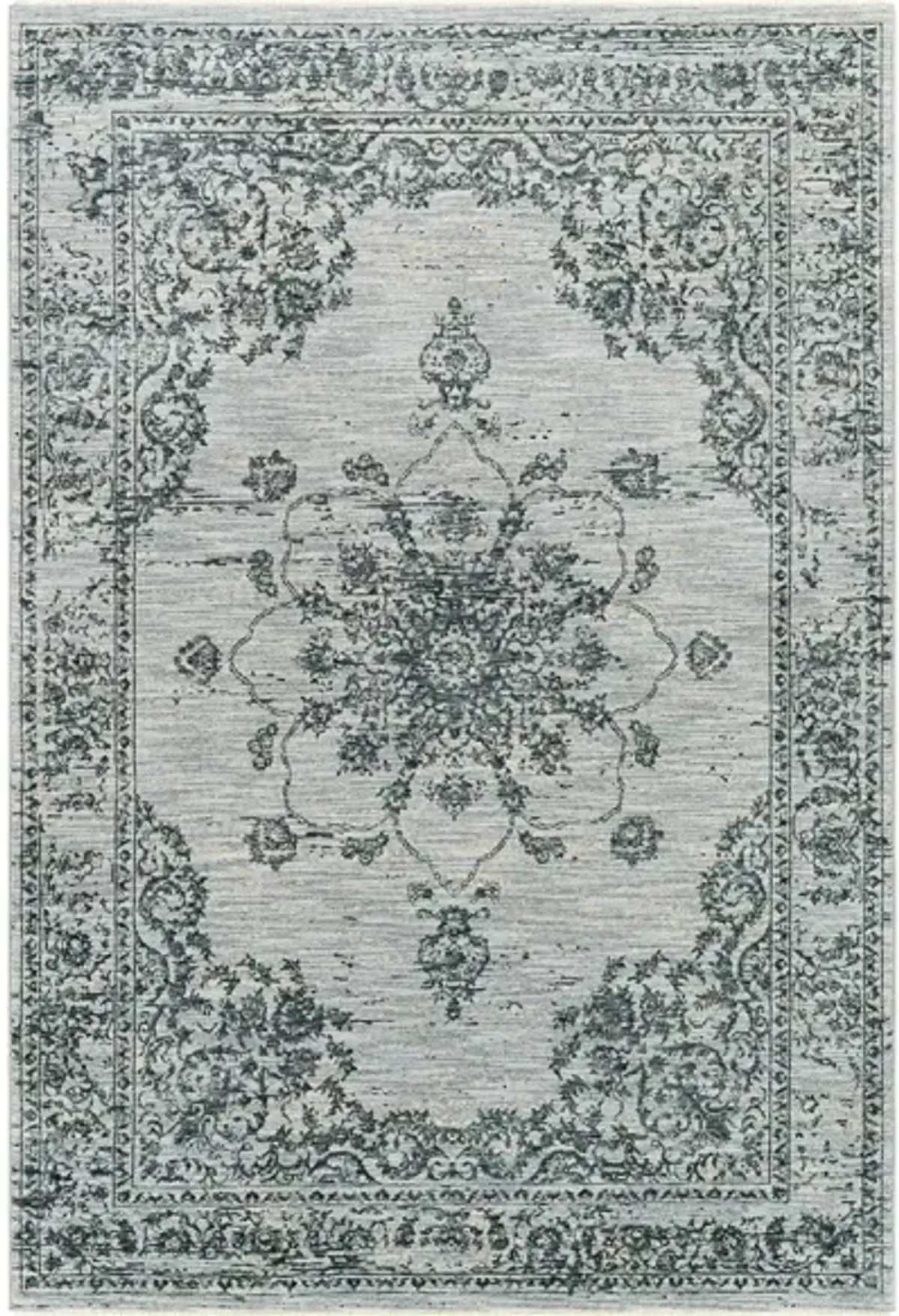 Laila Rug in Navy, Teal, Light Gray, Medium Gray, Beige, Taupe, Cream by Surya