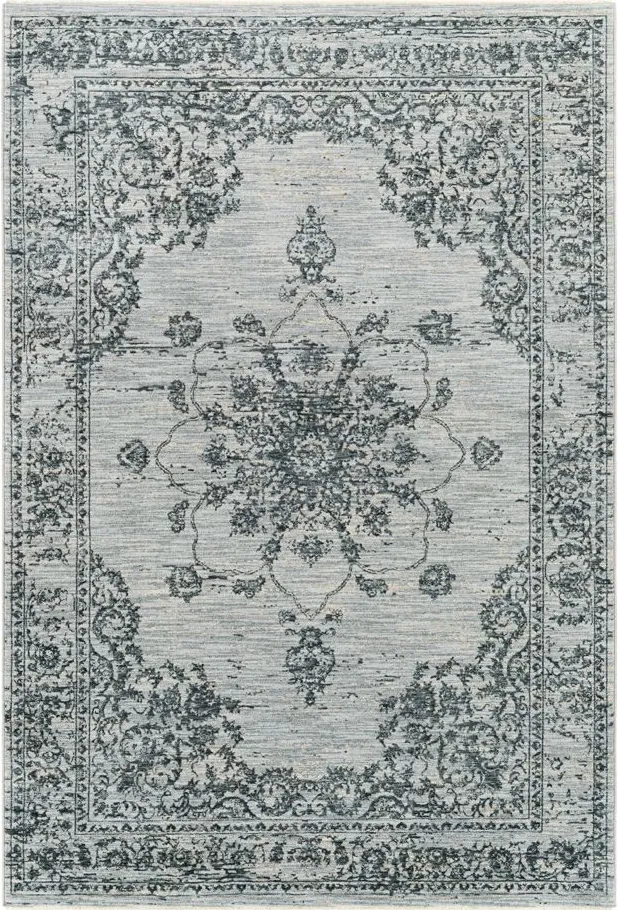 Laila Rug in Navy, Teal, Light Gray, Medium Gray, Beige, Taupe, Cream by Surya