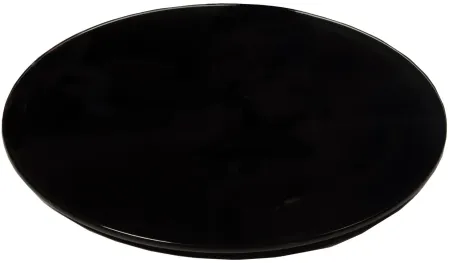 Black Glass Lazy Susan in Black by Chintaly Imports