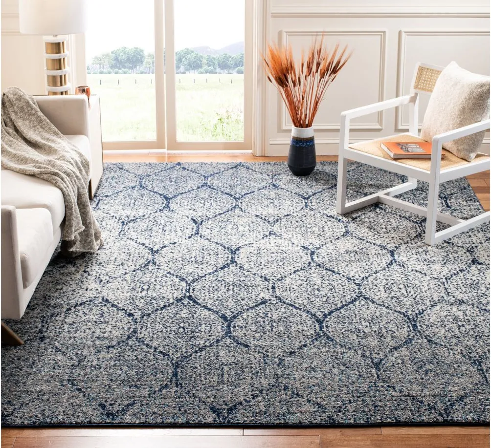 Madison Area Rug in Navy/Silver by Safavieh