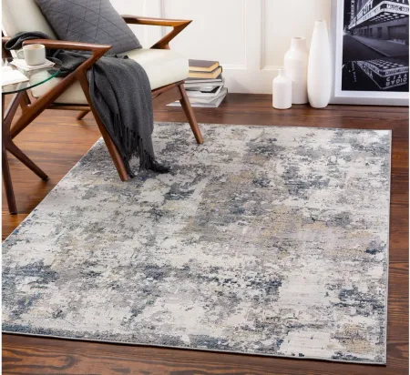 Norland Middleton Rug in Light Gray, Charcoal, Navy, Butter, Cream by Surya