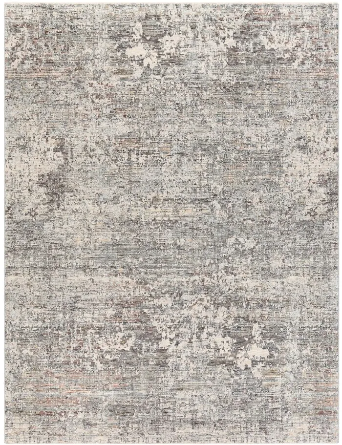 Presidential Pyrite Rug in Pale Blue, Medium Gray, Butter, Charcoal, Ivory, Bright Blue, Lime, Peach, Burnt Orange by Surya