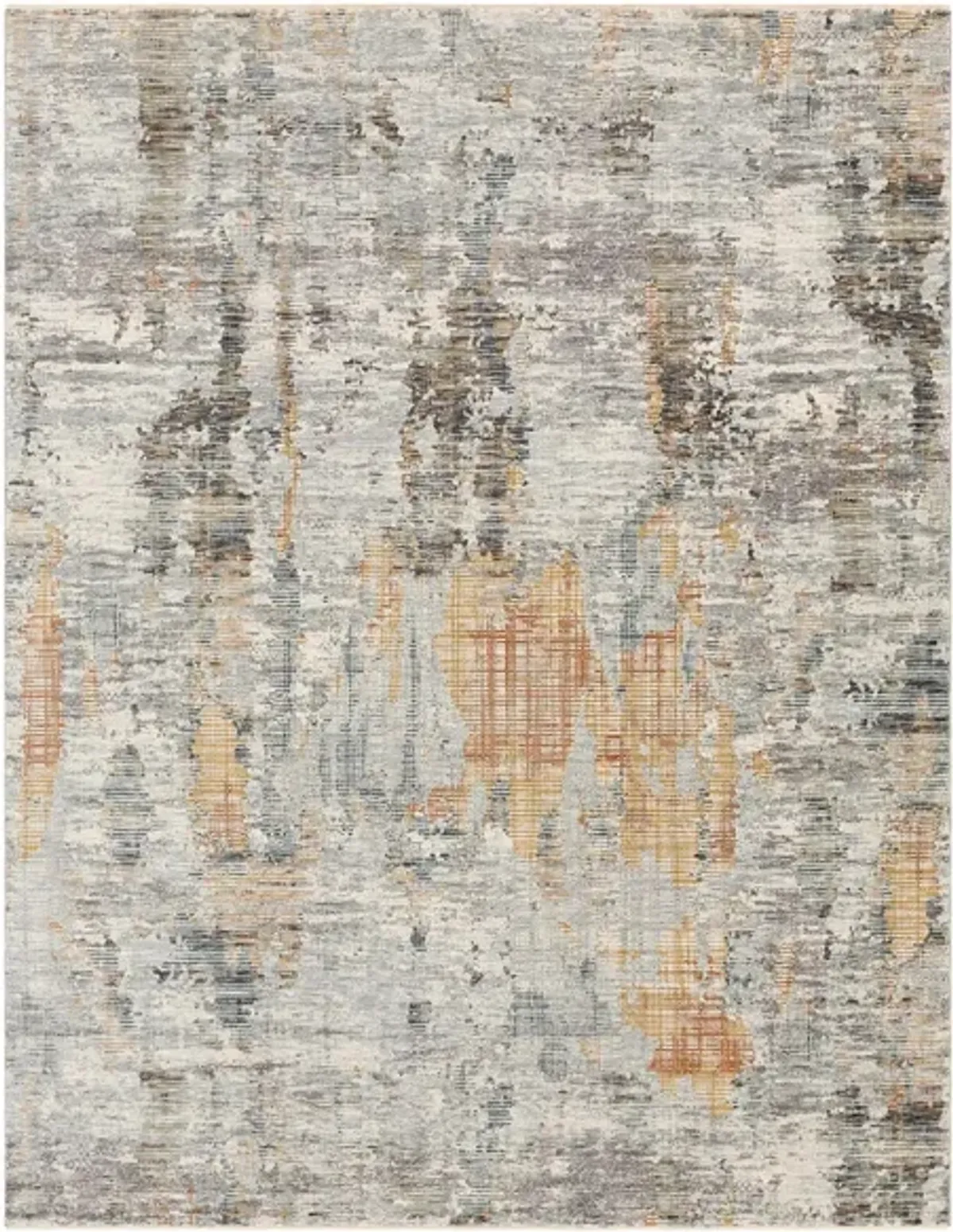 Presidential Mirage Rug in Lime, Peach, Burnt Orange, Pale Blue, Bright Blue, Ivory, Butter, Medium Gray, Charcoal by Surya