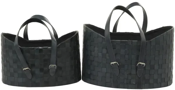 Ivy Collection Caboodle Storage Basket - Set of 2