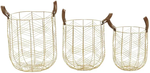Ivy Collection Trotabout Baskets - Set of 3