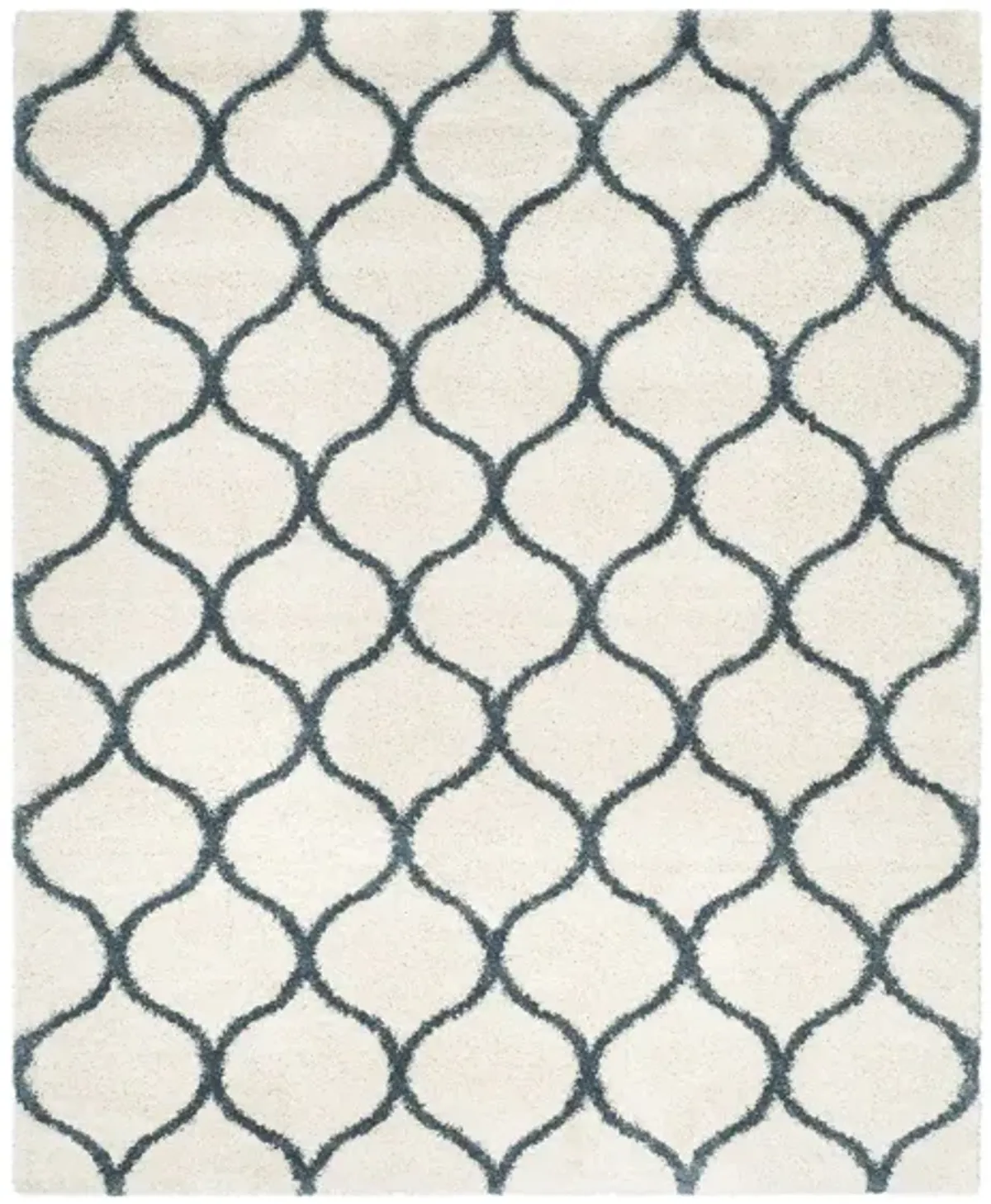 Hudson Shag Area Rug in Ivory/SlateBlue by Safavieh