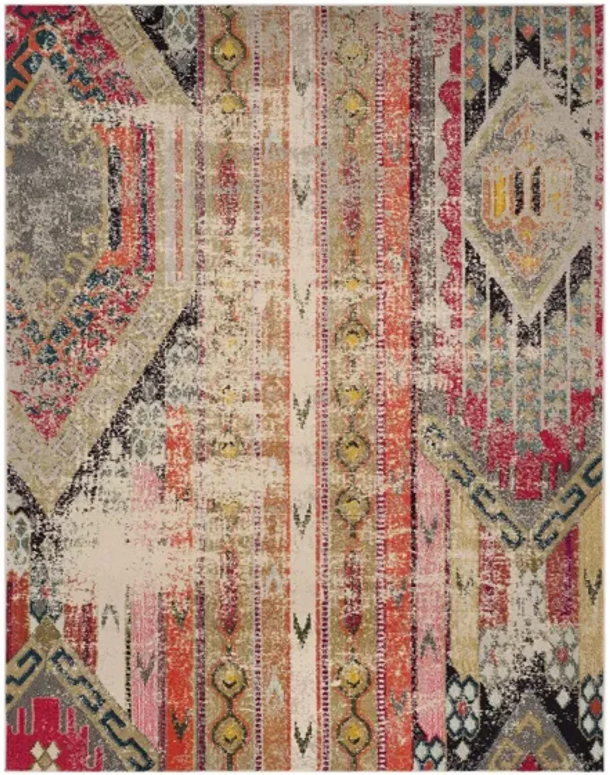 Monaco Area Rug in Light Grey/Multi by Safavieh