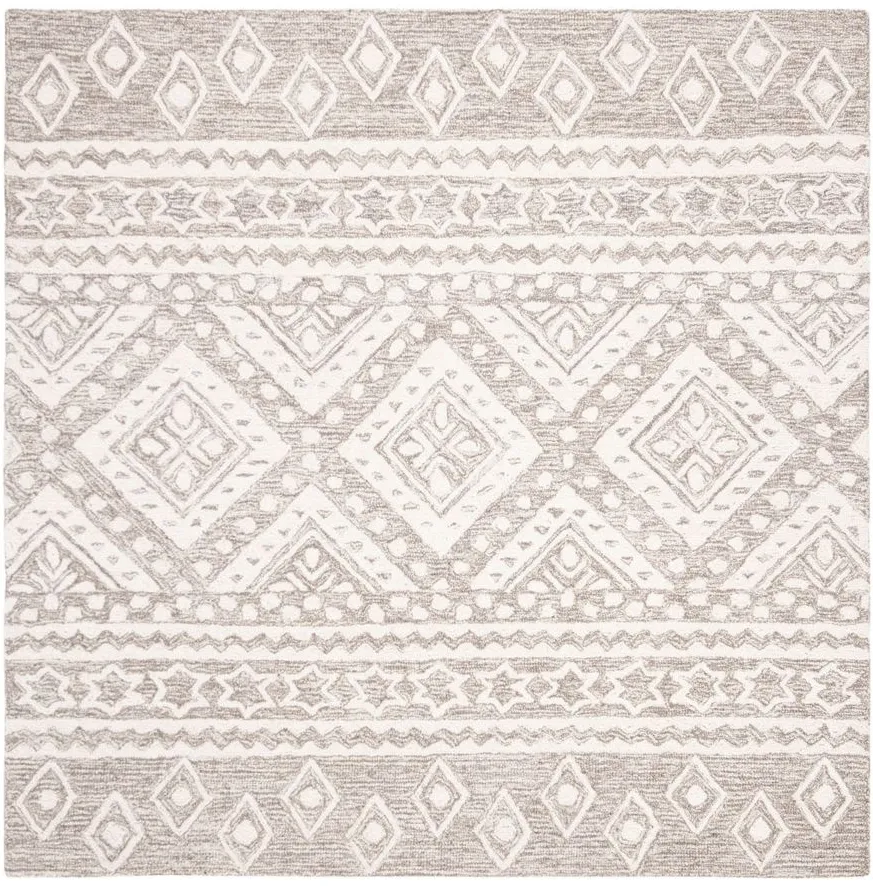 Miyamoto Runner Rug in Dark Gray & Ivory by Safavieh