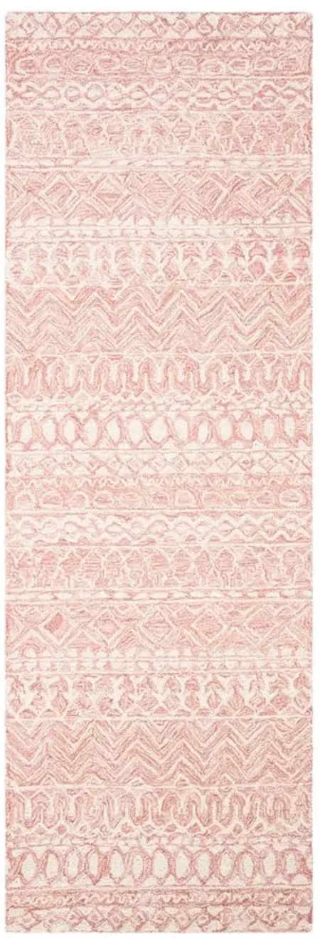 Kazuma Runner Rug in Pink & Ivory by Safavieh