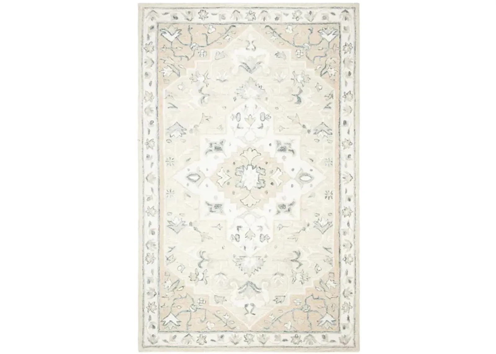 Turbo Area Rug in Beige & Ivory by Safavieh