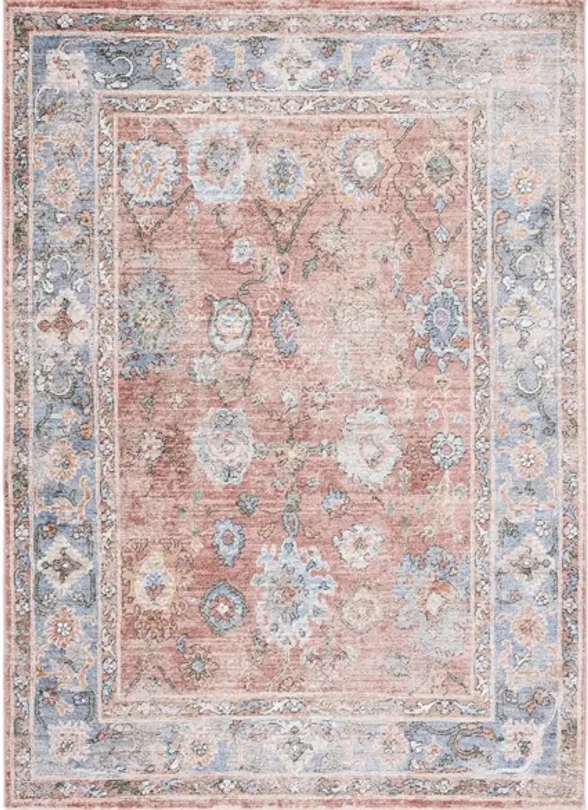 Jasmine Area Rug in Rust & Blue by Safavieh