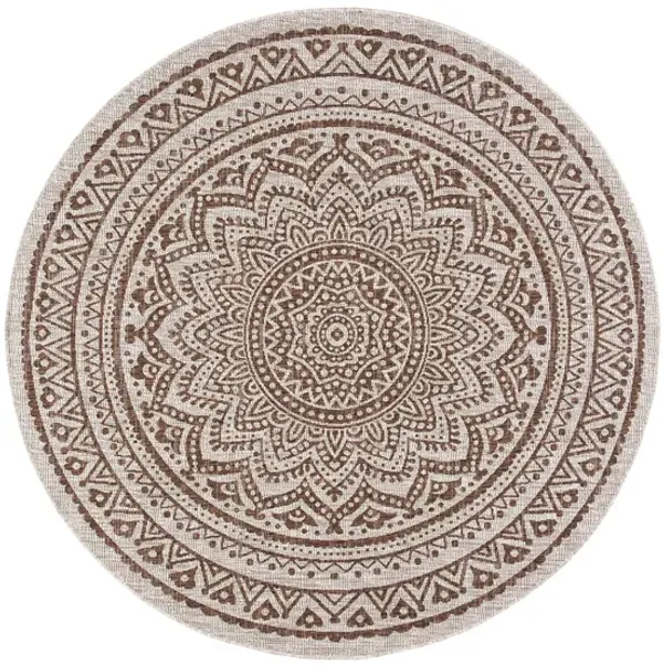 Courtyard Mandala Indoor/Outdoor Area Rug Round