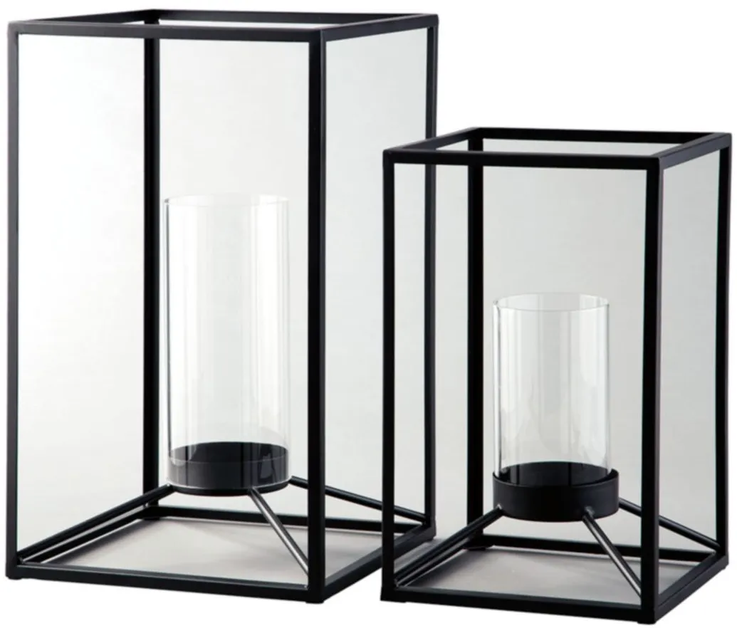 Dimtrois Lantern Set in Black by Ashley Express