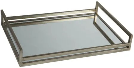 Derex Tray in Silver Finish by Ashley Express