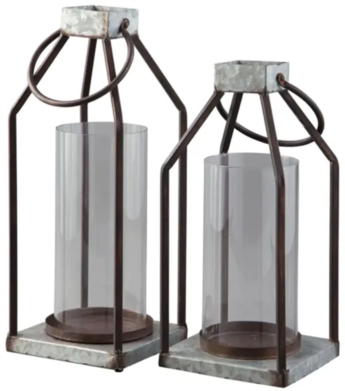 Diedrick Lantern Set in Gray/Black by Ashley Express