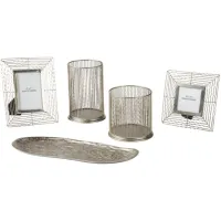 Dympna Accessory Set in Silver Finish by Ashley Express