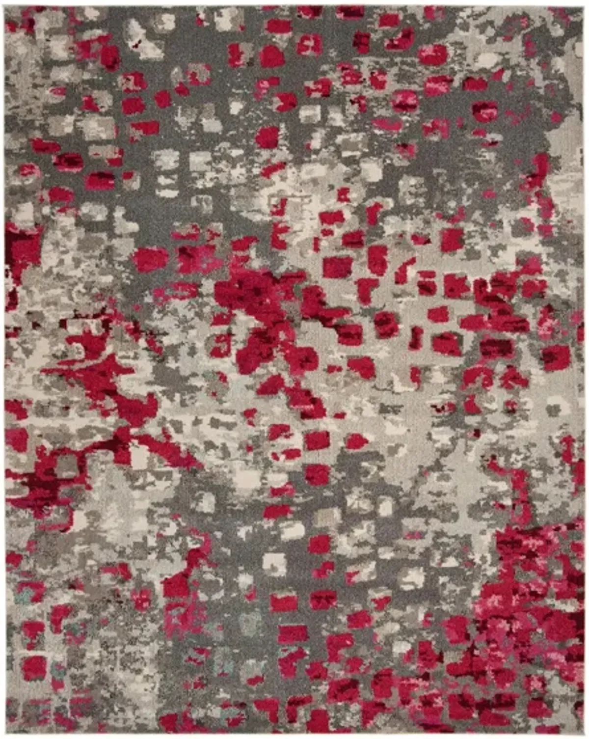 Monaco Area Rug in Grey/Fuchsia by Safavieh