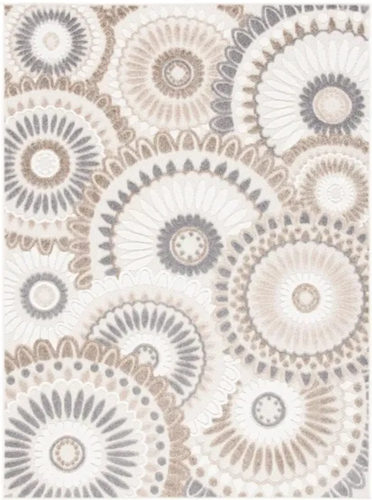 Cabana II Area Rug in Gray & Ivory by Safavieh