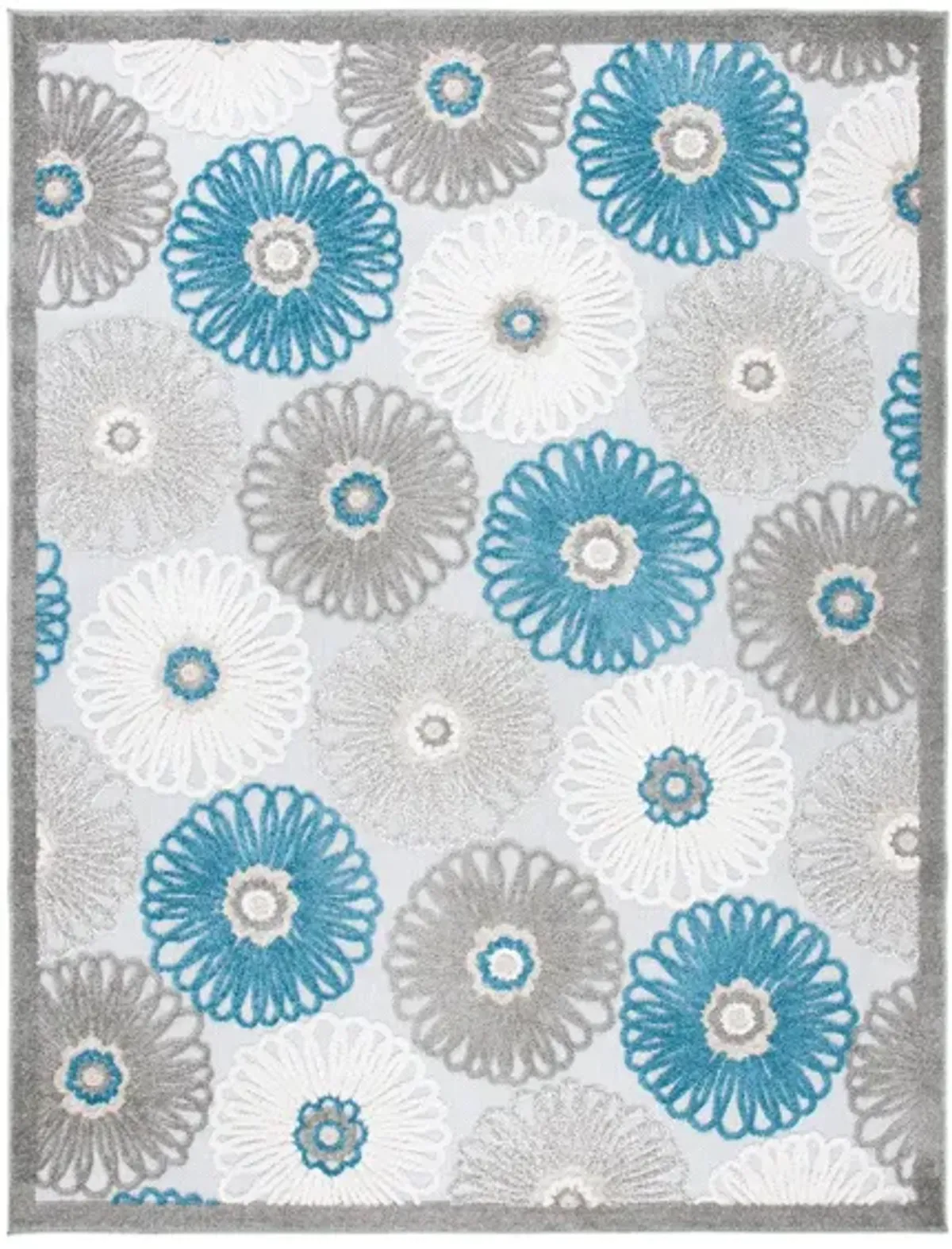 Cabana IV Area Rug in Beige & Blue by Safavieh