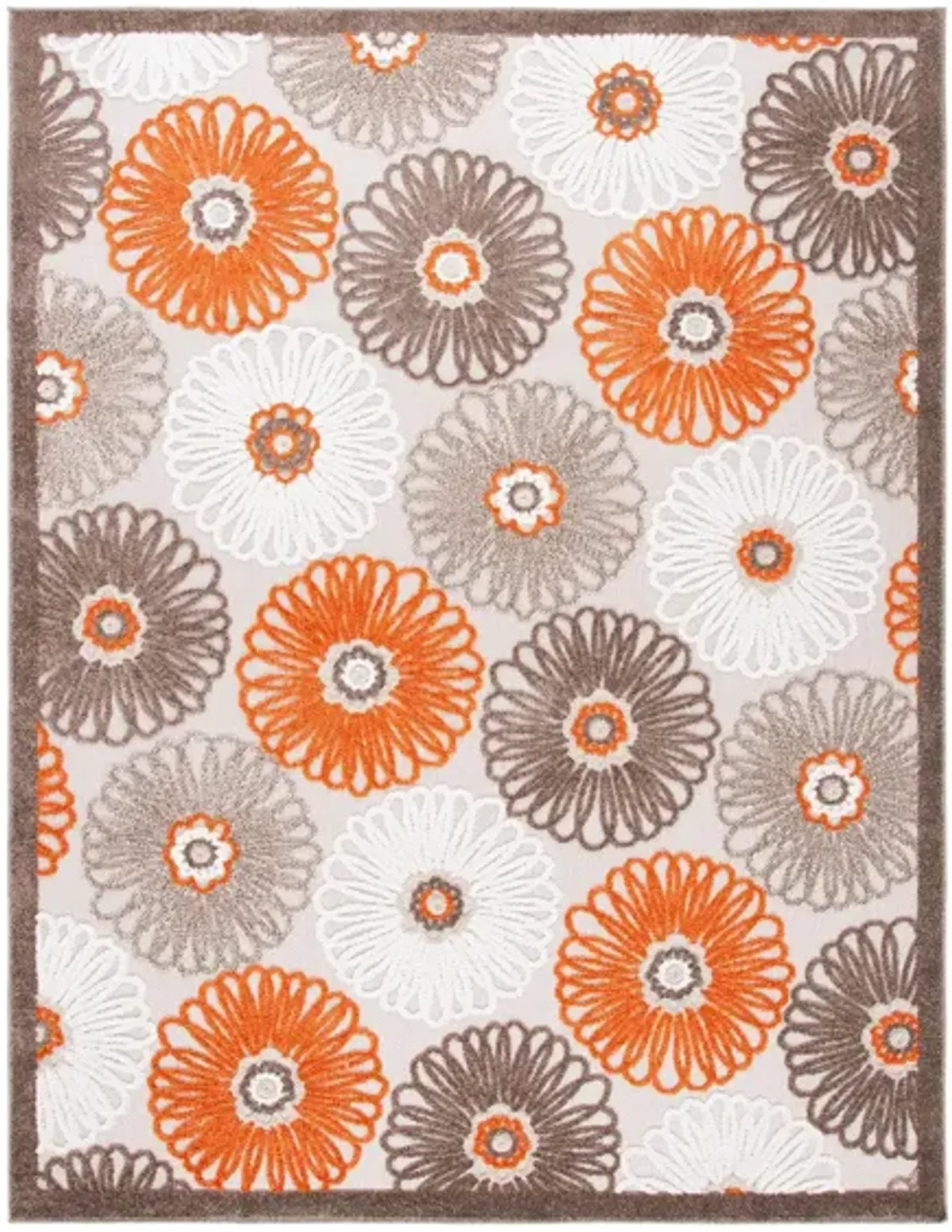 Cabana IV Area Rug in Beige & Orange by Safavieh