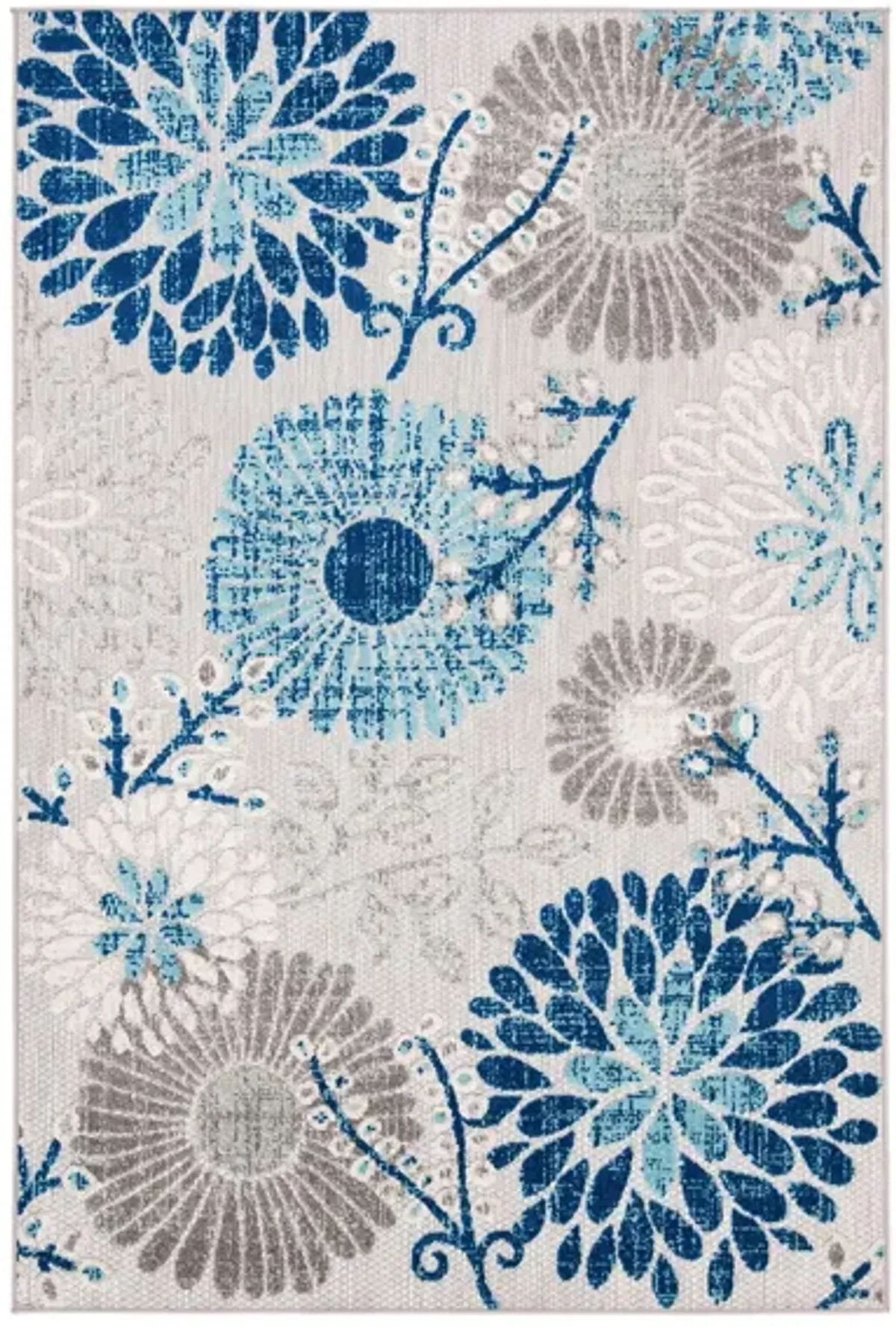 Cabana V Area Rug in Gray & Blue by Safavieh