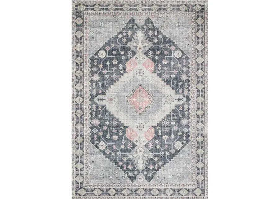 Skye Runner Rug in Charcoal/Multi by Loloi Rugs