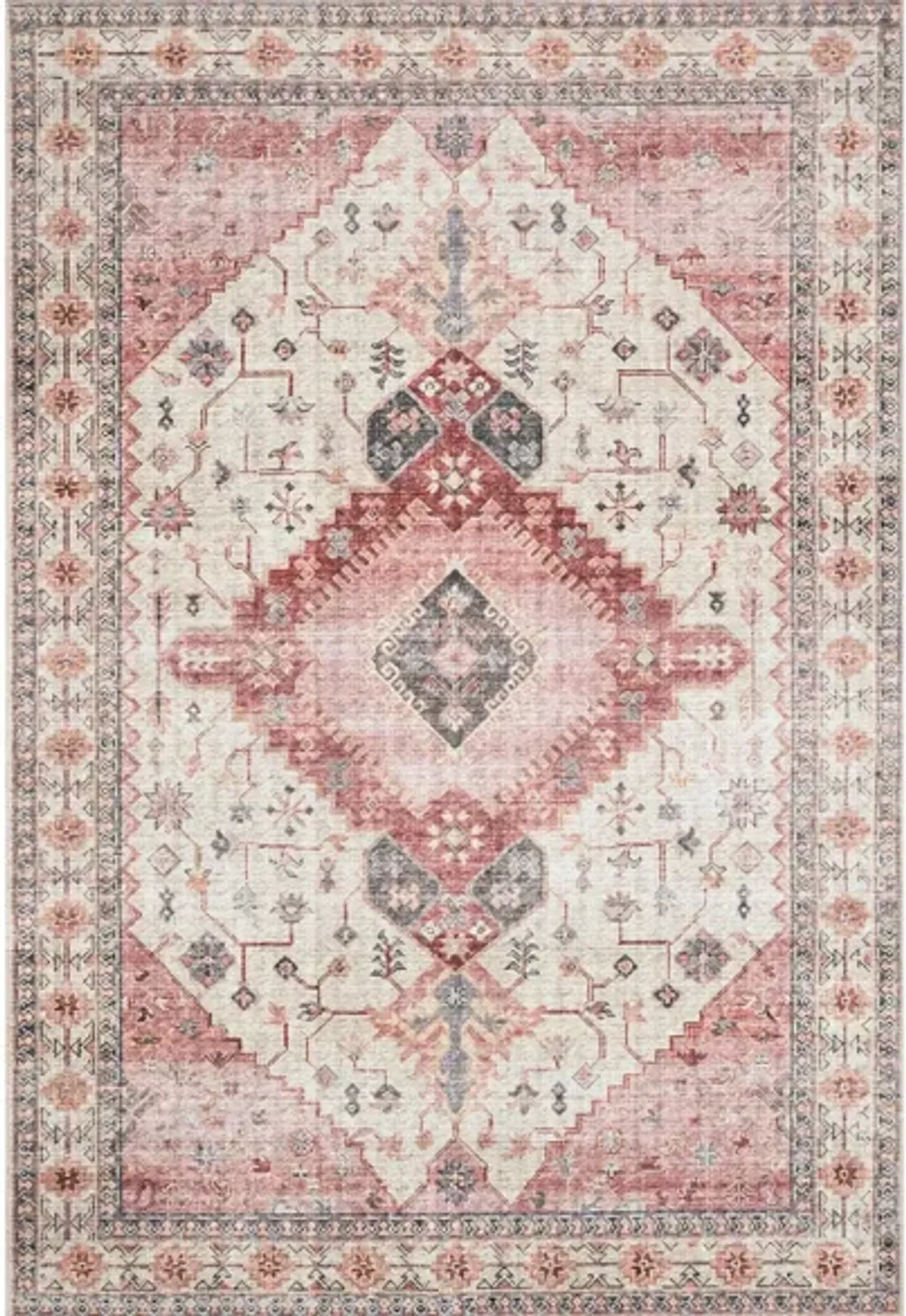 Skye Accent Rug in Ivory/Berry by Loloi Rugs