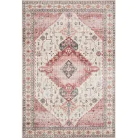 Skye Accent Rug in Ivory/Berry by Loloi Rugs