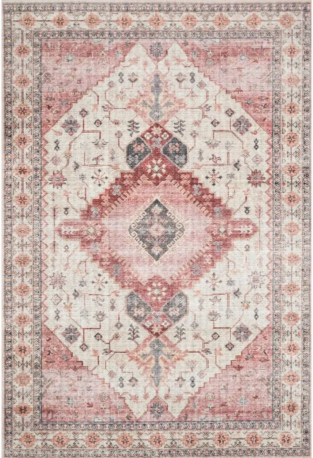 Skye Accent Rug in Ivory/Berry by Loloi Rugs