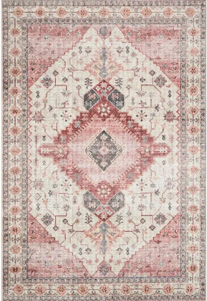 Skye Runner Rug in Ivory/Berry by Loloi Rugs