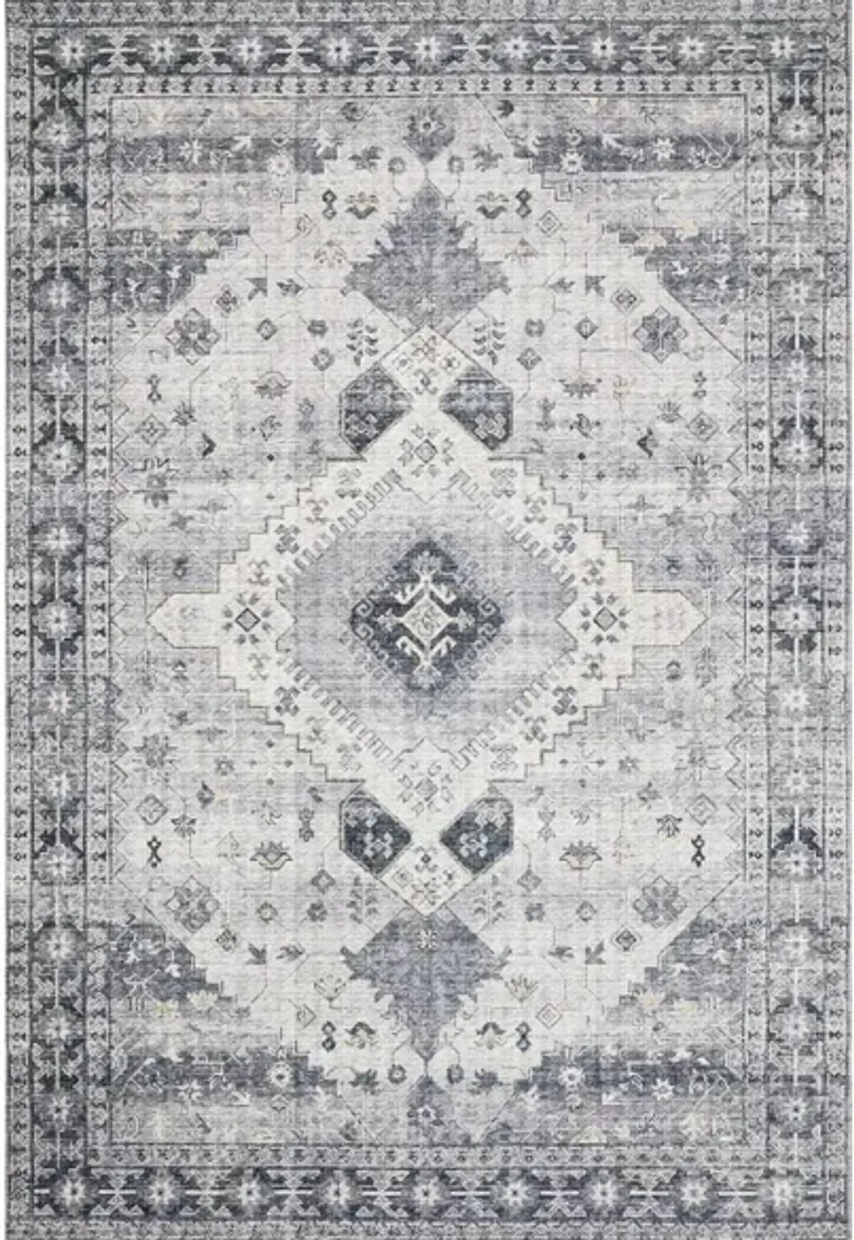 Skye Runner Rug in Silver/Grey by Loloi Rugs