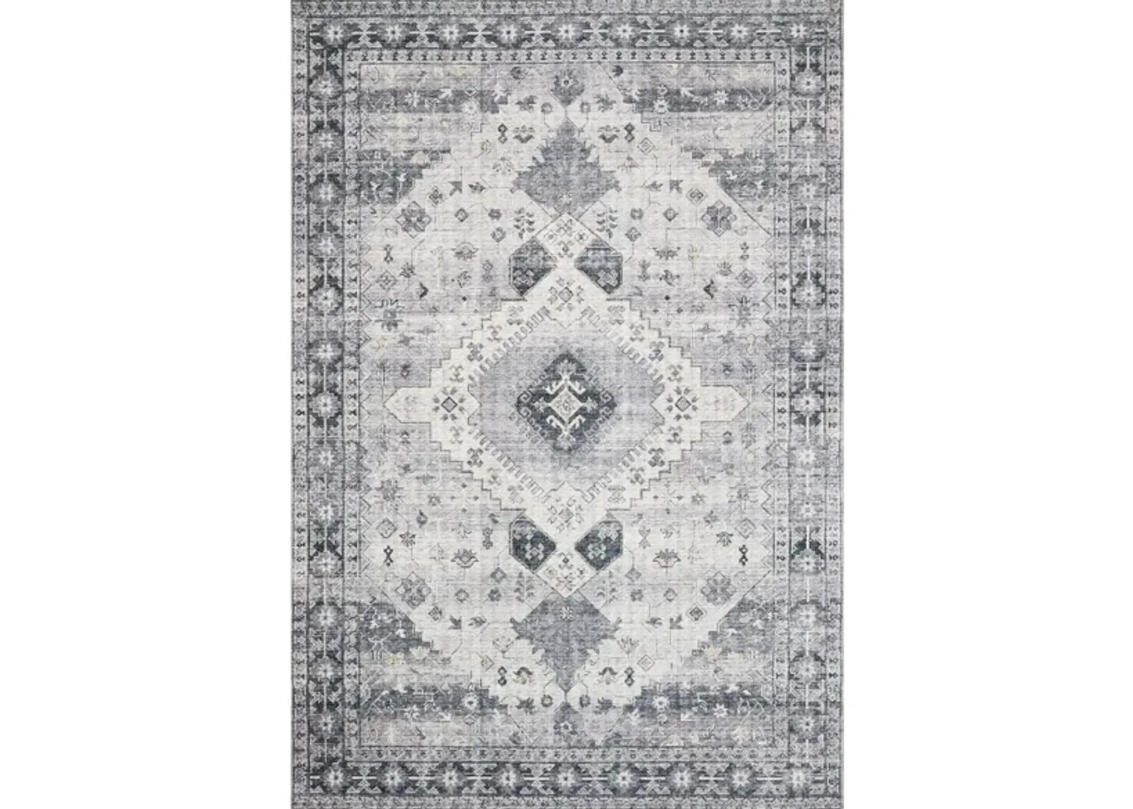 Skye Accent Rug in Silver/Grey by Loloi Rugs