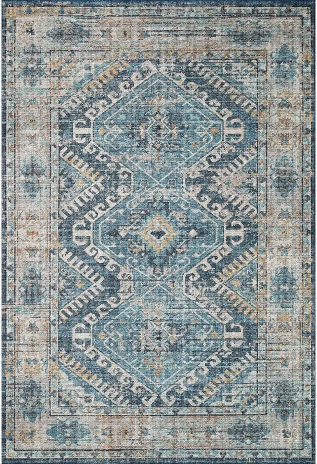 Skye Accent Rug in Denim/Natural by Loloi Rugs
