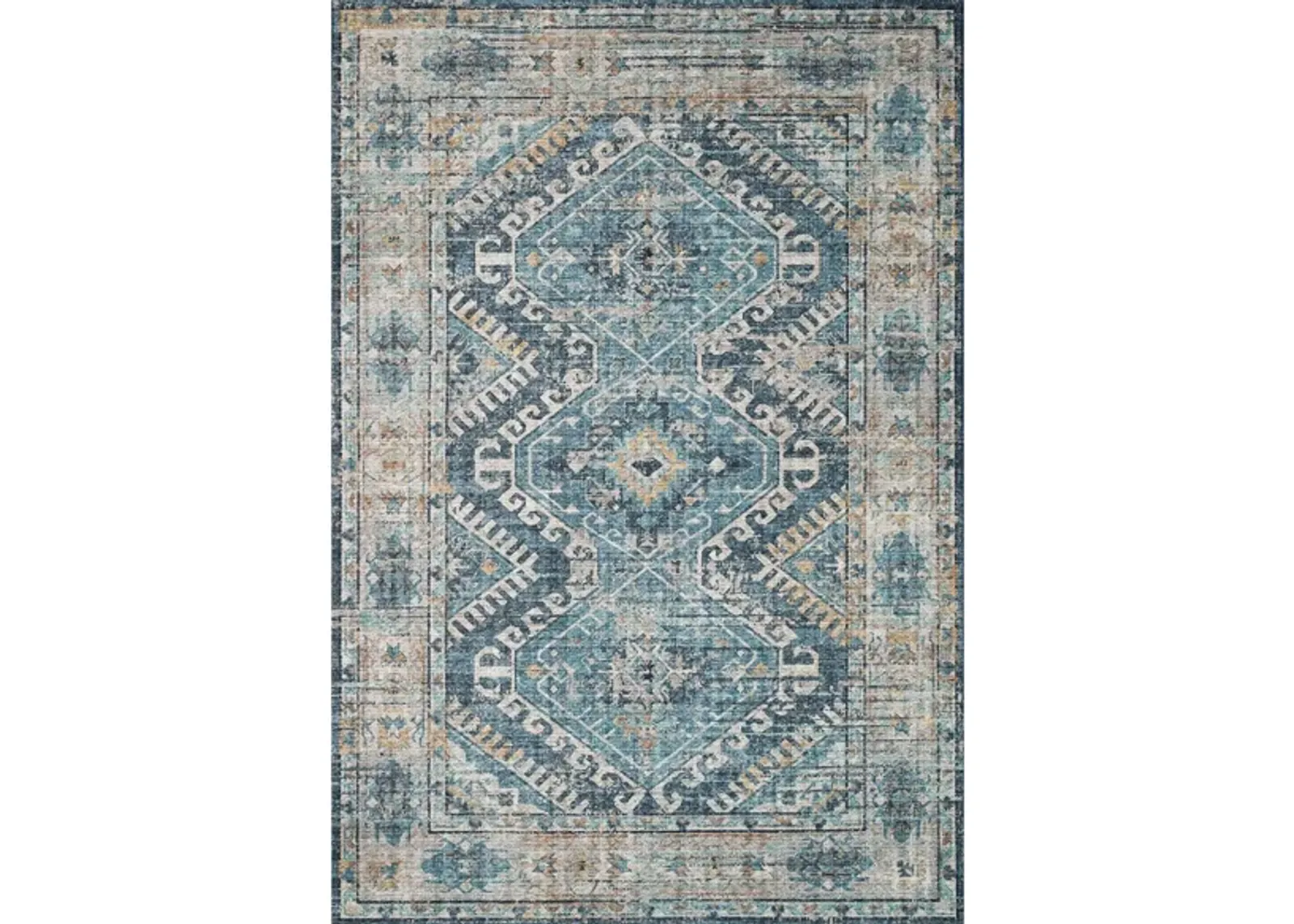 Skye Accent Rug in Denim/Natural by Loloi Rugs