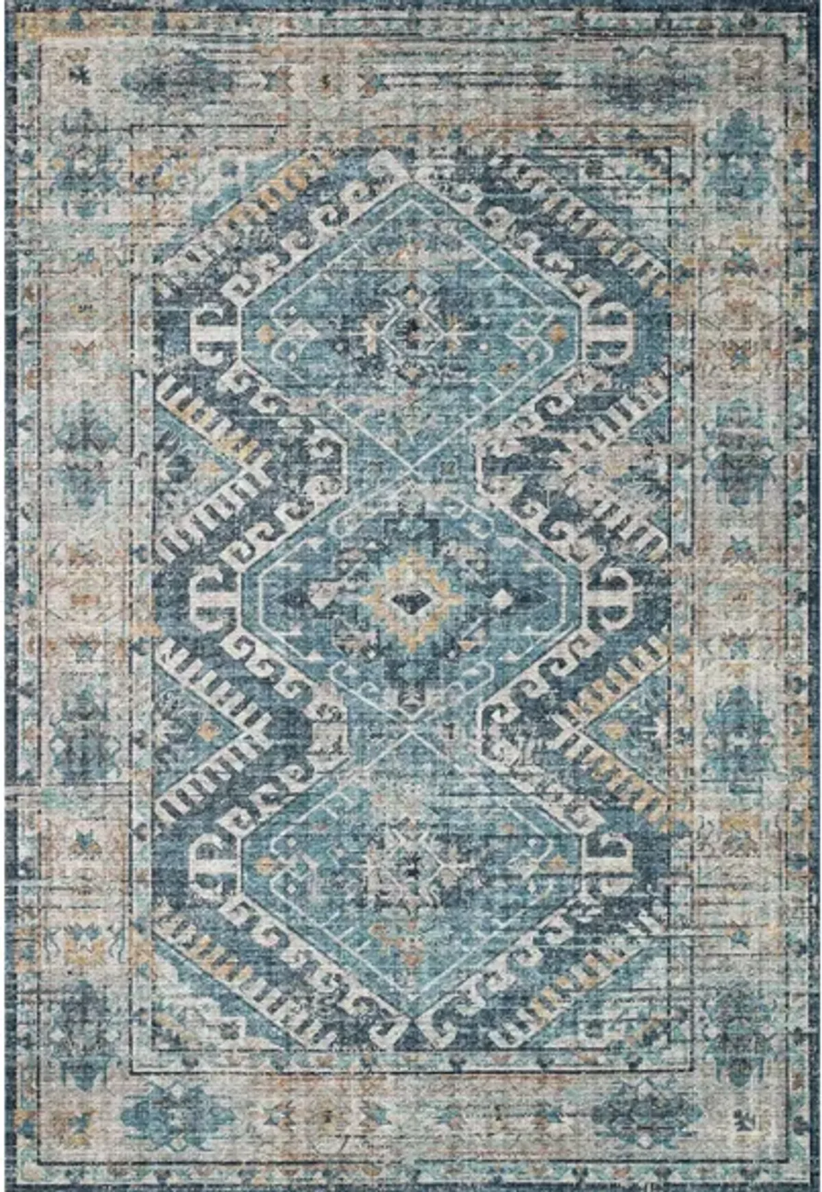 Skye Accent Rug in Denim/Natural by Loloi Rugs