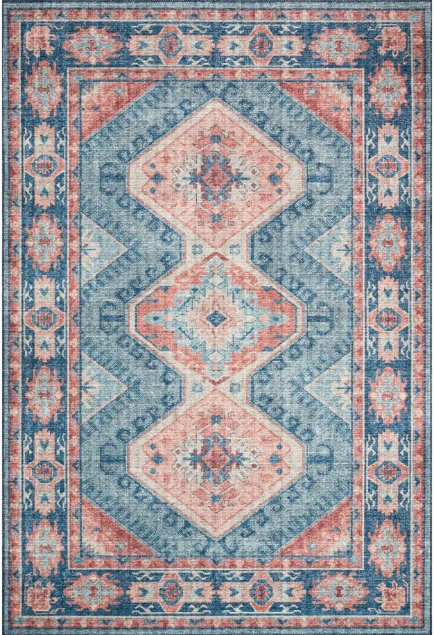 Skye Accent Rug in Turquoise/Terracotta by Loloi Rugs