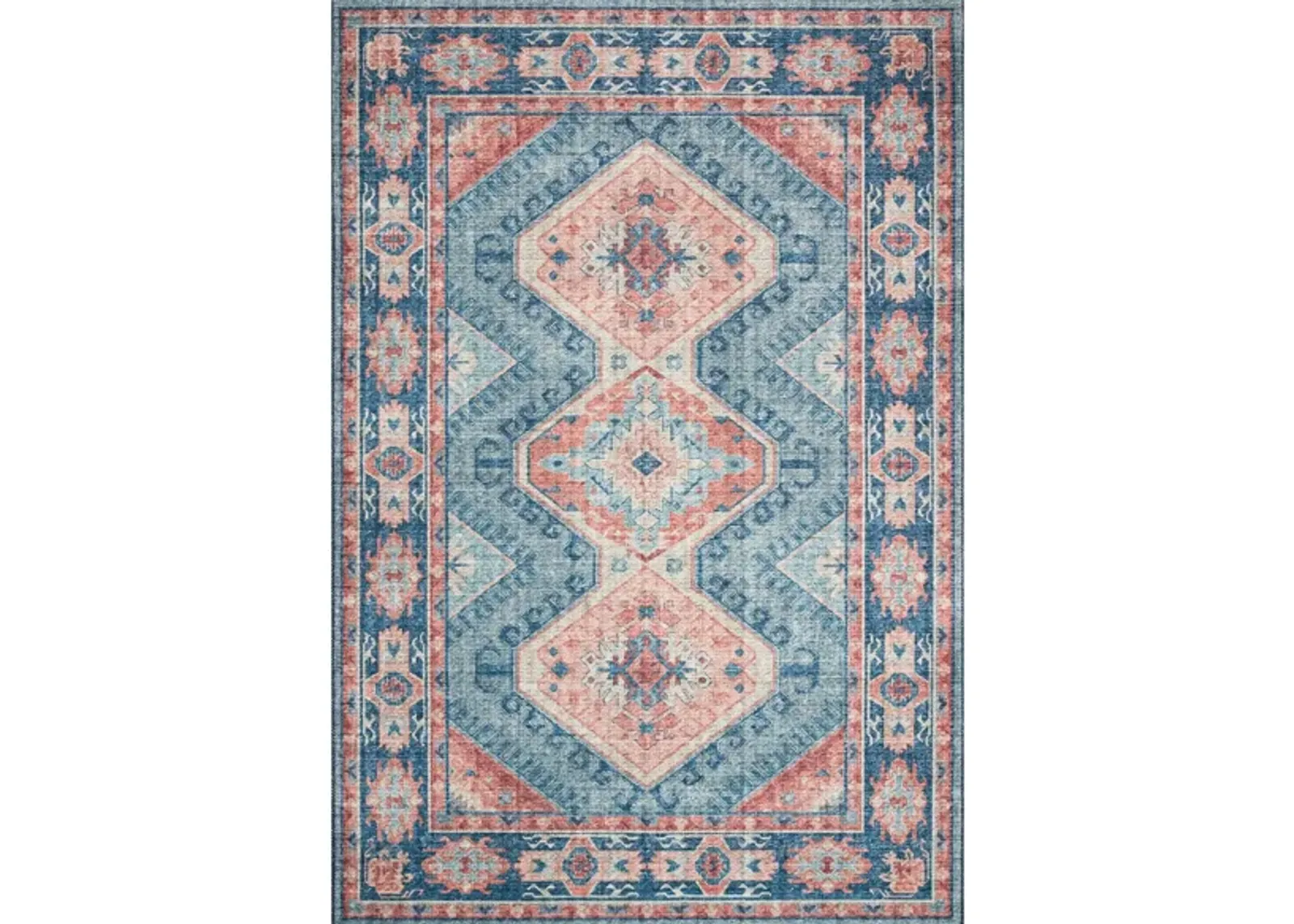 Skye Accent Rug in Turquoise/Terracotta by Loloi Rugs