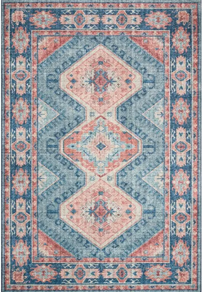 Skye Runner Rug in Turquoise/Terracotta by Loloi Rugs