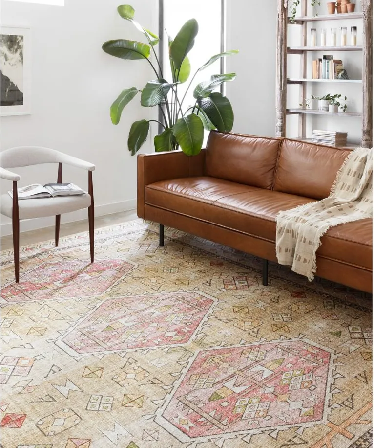 Skye Accent Rug in Gold/Blush by Loloi Rugs