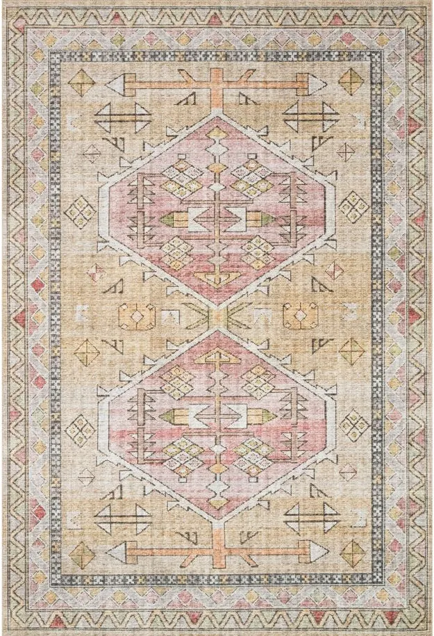 Skye Accent Rug in Gold/Blush by Loloi Rugs