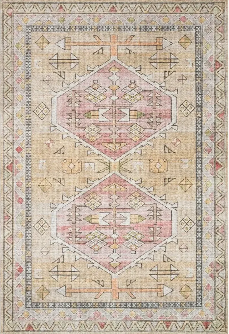 Skye Runner Rug in Gold/Blush by Loloi Rugs