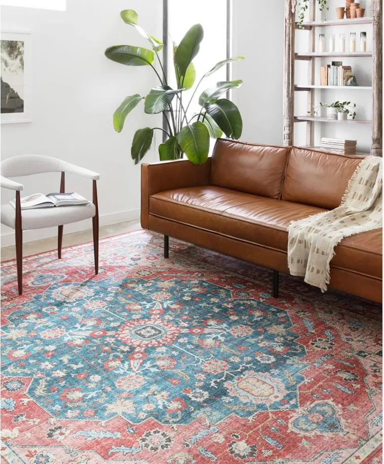 Skye Accent Rug in Brick/Ocean by Loloi Rugs